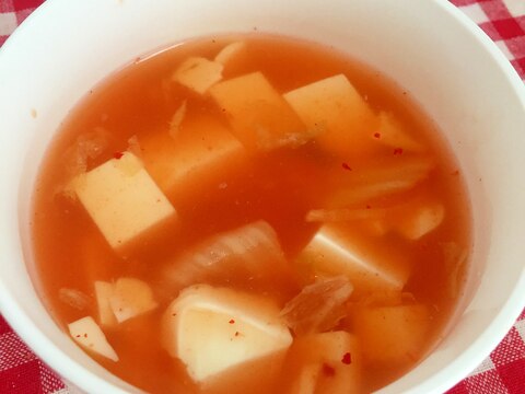 豆腐とキムチの中華スープ☆